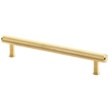 Satin brass knurled T-bar for cupboard doors 