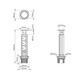 SensioPod E™ Pull Up Socket Product Dimensions 