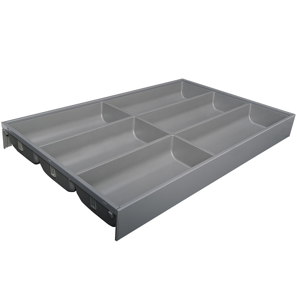 Blum Quality Grey Lay On Drawer Insert Cutlery Tray For 400mm Wide Drawer