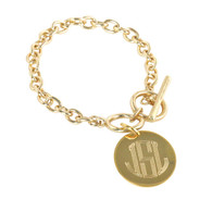 Gold Plated
Circle Monogram 