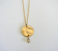 Hammered Disk Necklace 