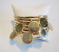 Initial Charm Bangle 