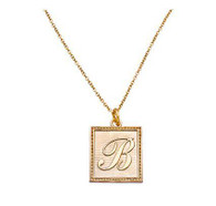 Initial Plate Charm necklace 