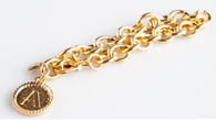Coventry Link Charm  Round Disc Bracelet