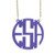 Large Monogram Shown in Blue on Silver Chain
Circle measures 15' Diamer
15" Chain Length
Color : Lavendar