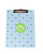 Clipboard Design Example
Pattern: Diamond
Color: Blue
Accent: Solid Circle
Accent Color: Apple
Font: Monogram
Font Color: White
