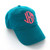 Color: Teal
Font:   Circle Monogram
Font Color: Pink