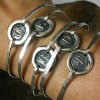 Silver Initial Bangle