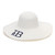 White Floppy Hat
Stacked Monogram
Navy Thread