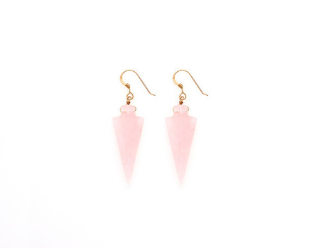 Pink Glass Arrowhead