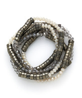 Gray & Champagne Beads