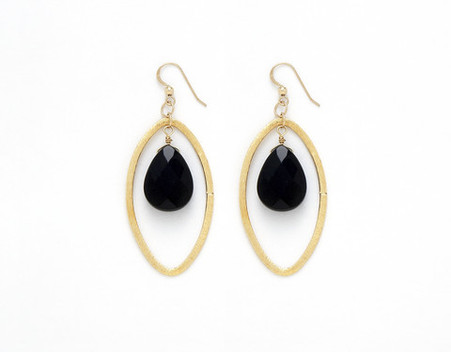 Kiss of Death - Black Onyx Faceted Tear Drop Stone