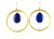 Lou Lou - Blue faceted tear drop