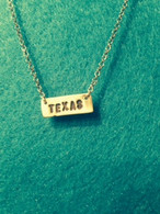 "TEXAS'  Bar Necklace