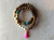 Hot Pink Tassel- Blonde & Brown Beads
Sold as a Set of Two as shown