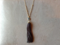 Boho Tassel Stone Necklace
