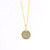 Small Round Gold-Plated Charm on Gold-Tone Rope Chain