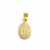 Small Oval Gold-Tone Pendant with Ball on Gold-Tone Rope Chain