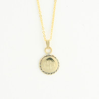 Small Braided-Round Gold-Tone Pendant