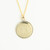 Medium Braided-Round Gold-Tone Pendant on 16" Gold-Tone Rope Chain