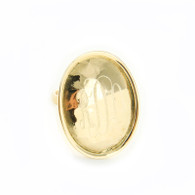 Hammered Oval Gold-Tone Ring