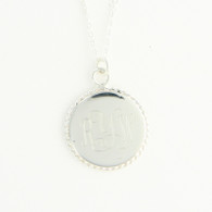 Round Braided Silver-Plated Pendant