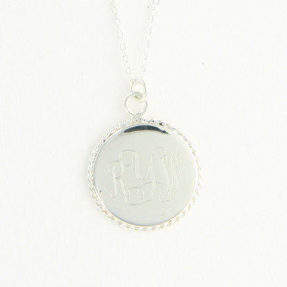 Round Braided Silver-Plated Pendant