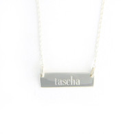 Rectangle Silver-Plated Necklace, Pendant