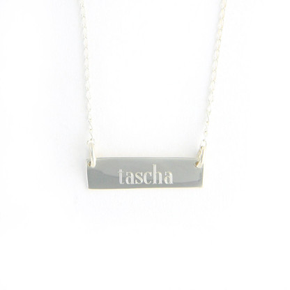Rectangle Silver-Plated Necklace, Pendant