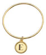 Coventry Bangle With Round Initial Drop