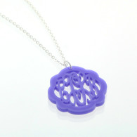 Acrylic Flourish Monogram Necklace