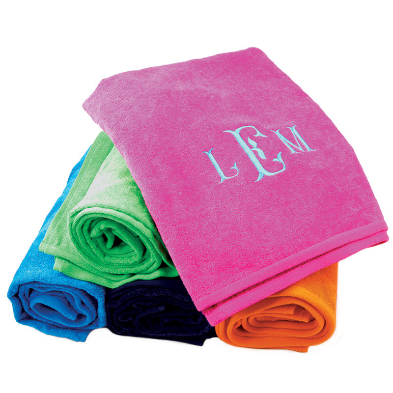 solid color beach towels