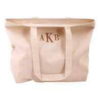 Neutral Cotton Canvas Tote