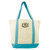 Canvas Tote with Aqua accents