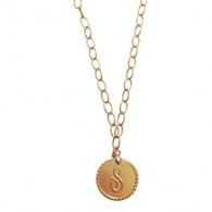 Signature Initial  Necklace with Pearl Drop - 14K Gold Plating - Gold or Rhodium