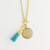 Monogrammed Charm Round Charm Necklace
Marine Blue Tassel