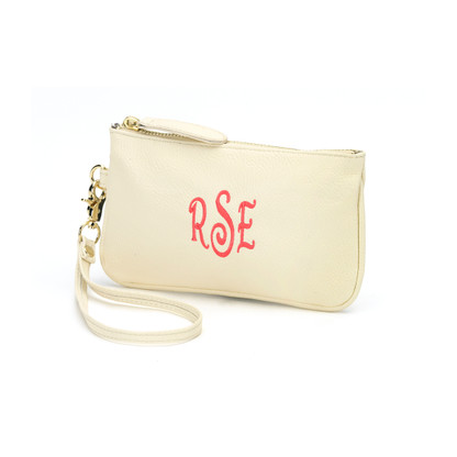 Crème  with Curly Q Monogram