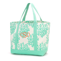 Mint with Coral Classic Monogram