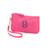 Hot Pink Monogrammed Wristlet
Monogram Shown is Single Classic
Navy Thread