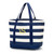 Navy  Stripe Monogrammed Tote Bag
Monogram - Stacked
Thread Color - Yellow