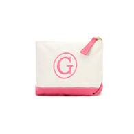 Hot Pink cosmetic Bag
Single Classic Monogram Font
Hot Pink Thread