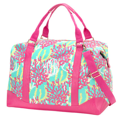 Hot PInk, Mint and Yellow Coral Reef Design