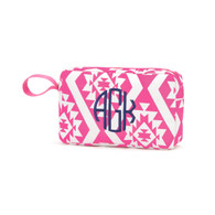 Hot PInk Aztec Accessory Bag
Navy Thread
Circle Monogram Font