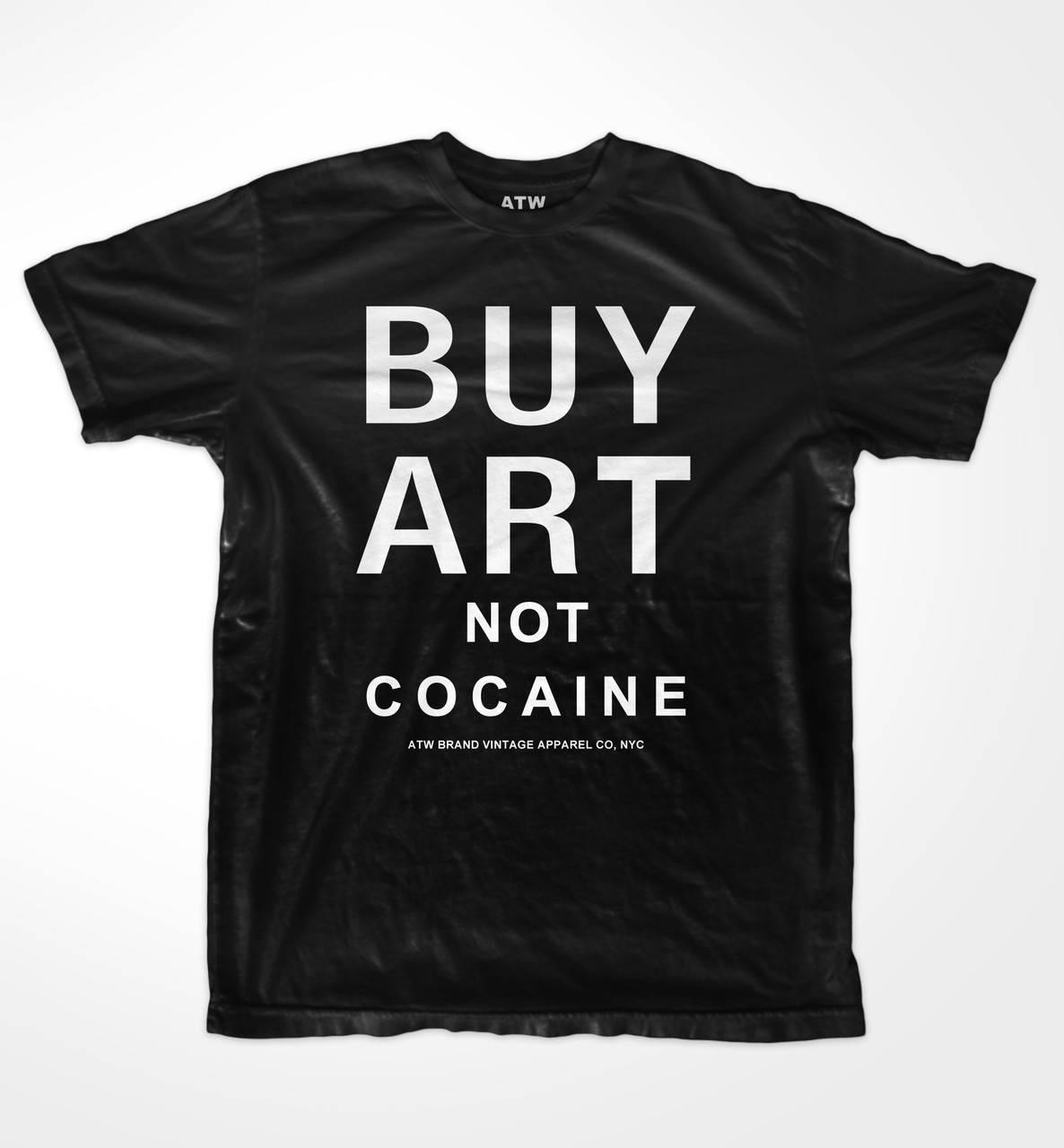 Buy Art Not Cocaine T-shirt American Apparel S-XL Black White