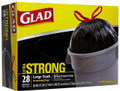 Glad Drawstring Black Bags 30Gal. 28/box