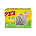 Glad Drawstring Clear Bags 13Gal. 45/box