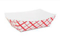 Paper Food Trays Red Checkered 1000/case