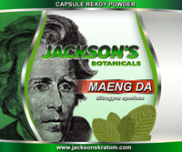 2oz of Jackson's Maeng Da Capsule Ready Powder.  The powder of choice for those who make their own kratom capsules at home.  This powder compacts nicely for making capsules but, if you are looking for a finer powder please check out our "Ultra Fine Powders."
