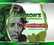 10oz of Jackson's "Capsule Ready" Green Malay powder.  Our Green Malay has quickly become one of our more popular strains.  SUPPLY IS LIMITED!