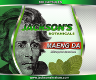 100 Capsules of our freshest Maeng Da Mitragyna speciosa!  Each capsules contains approximately 600mg of Jackson's freshest Maeng Da powder.  Each bottle is professionally packaged and sealed.